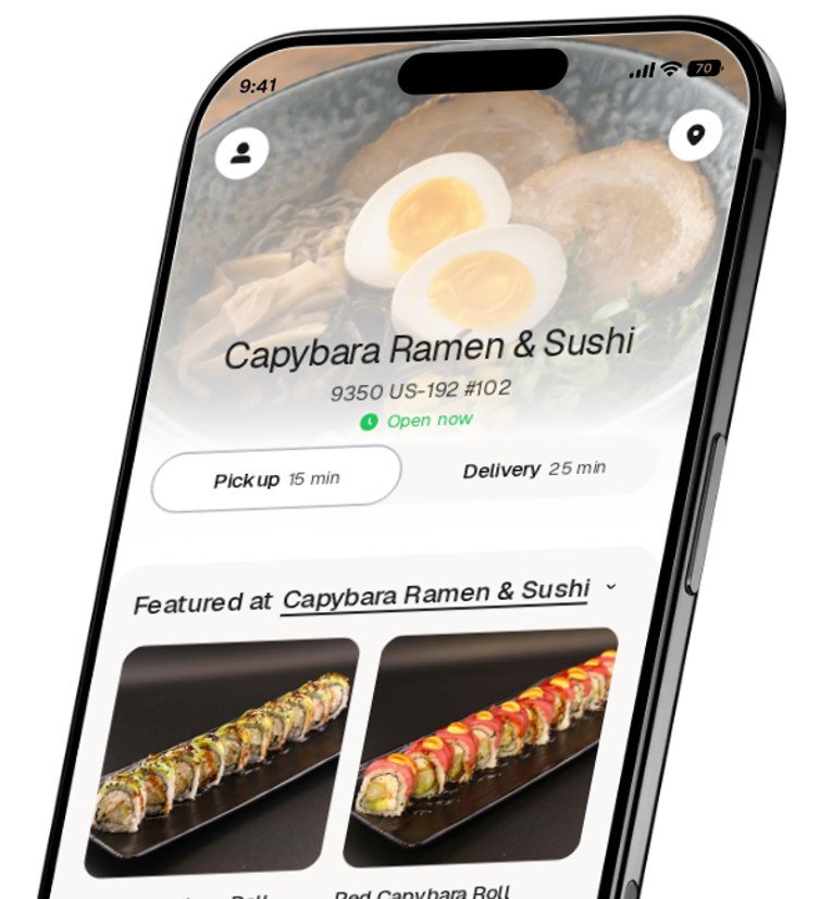 Capybara Ramen & Sushi app preview