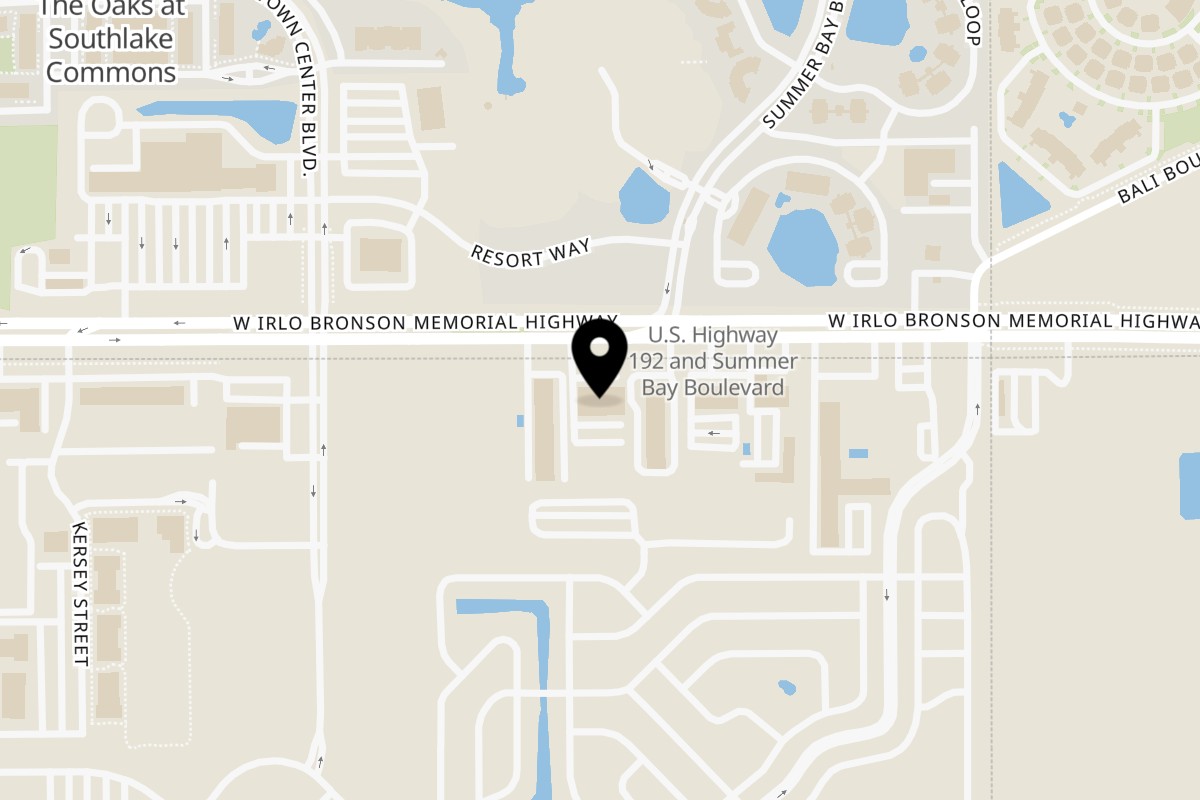 Map showing the location of Capybara Ramen & Sushi on 9350 US-192 #102 in Clermont